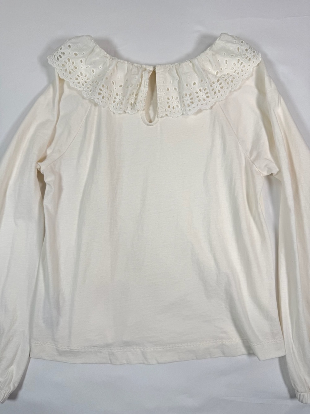 CREWCUTS Girls M Eyelet Lace Collar Blouse Cottagecore Romantic‎ Feminine - Picture 8 of 12